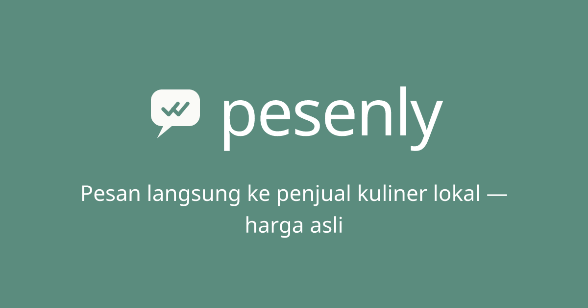 Pesan langsung ke penjual kuliner lokal — harga asli